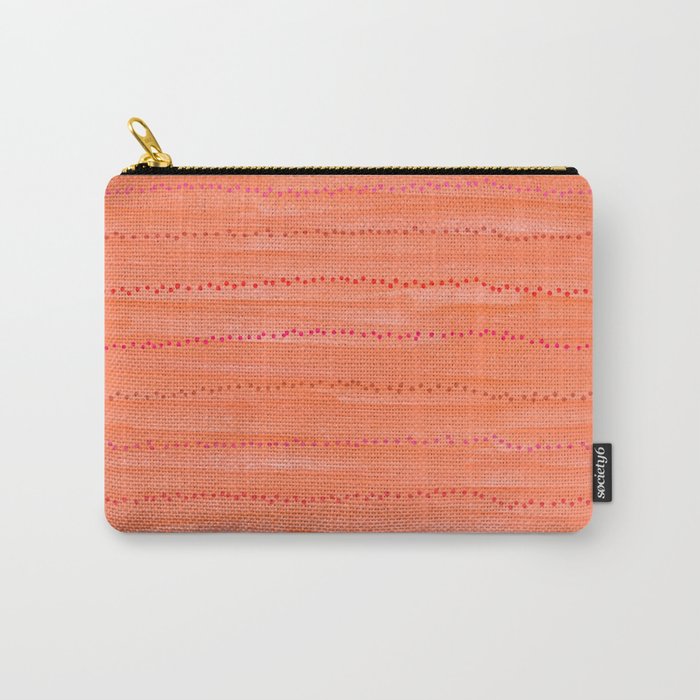 Minimal Doodle Dots in Chili Red Carry All Pouch Gallery Image 1