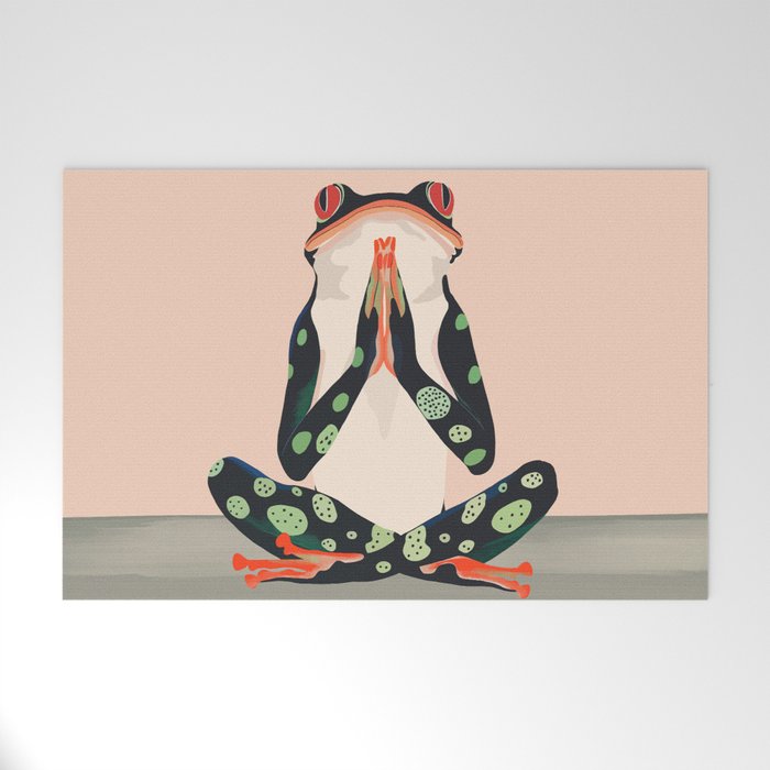 Yoga Frog Welcome Mat Gallery Image 1