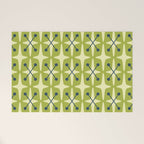 Mid Century Modern Atomic Starburst Pattern 541 Green Welcome Mat Gallery Image 1