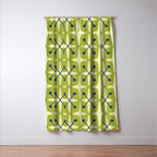 Mid Century Modern Atomic Starburst Pattern 541 Green Window Curtain Gallery Image 3