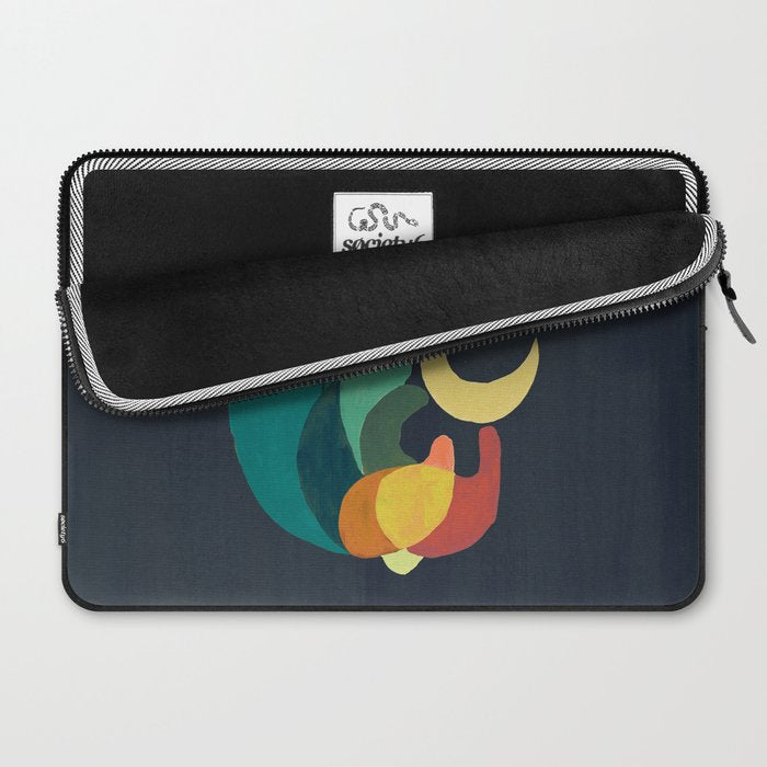 Rabbit and crescent moon Laptop Sleeve Gallery Image 2