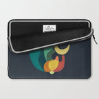 Rabbit and crescent moon Laptop Sleeve Gallery Image 2
