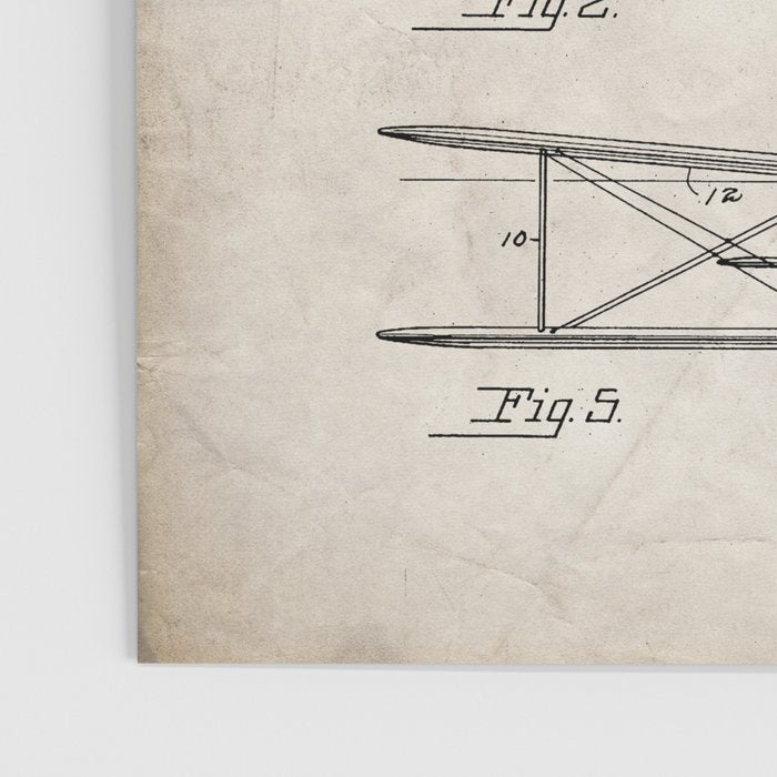 Biplane Patent - Aviation Art - Antique Poster Gallery Image 3