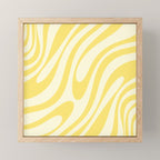 Wavy Loops Retro Abstract Pattern in Yellow Mini Art Print Gallery Image 1