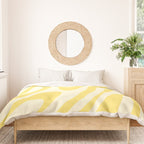 Wavy Loops Retro Abstract Pattern in Yellow Duvet Cover Gallery Image 3