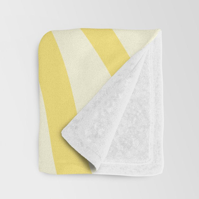 Wavy Loops Retro Abstract Pattern in Yellow Throw Blanket Gallery Image 3