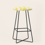 Wavy Loops Retro Abstract Pattern in Yellow Stool Gallery Image 1
