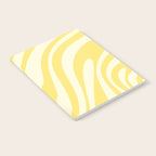 Wavy Loops Retro Abstract Pattern in Yellow Notebook Gallery Image 2