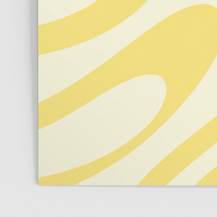 Wavy Loops Retro Abstract Pattern in Yellow Poster Gallery Image 3