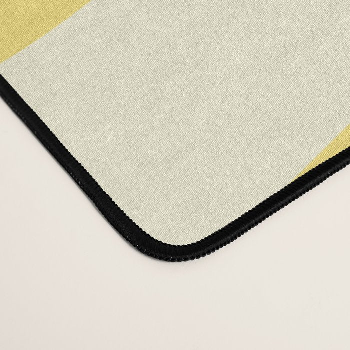 Wavy Loops Retro Abstract Pattern in Yellow Desk Mat Gallery Image 4