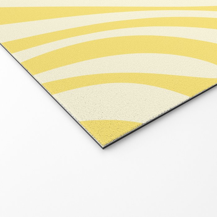 Wavy Loops Retro Abstract Pattern in Yellow Welcome Mat Gallery Image 2