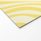 Wavy Loops Retro Abstract Pattern in Yellow Welcome Mat Gallery Image 2