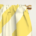 Wavy Loops Retro Abstract Pattern in Yellow Window Curtain Gallery Image 2