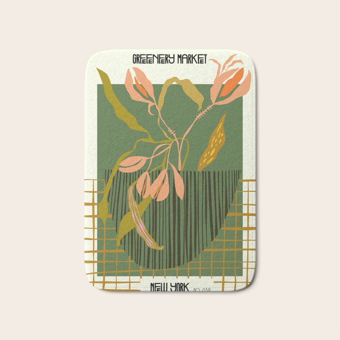 Greenery Market New York Bath Mat Gallery Image 1