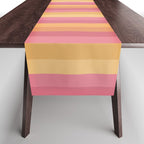 Mixed Stripes Pattern V Pink Yellow Orange Table Runner Gallery Image 1