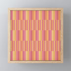 Mixed Stripes Pattern V Pink Yellow Orange Mini Art Print Gallery Image 1