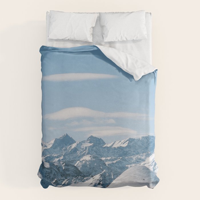 Snowy mountain range Duvet Cover Gallery Image 6