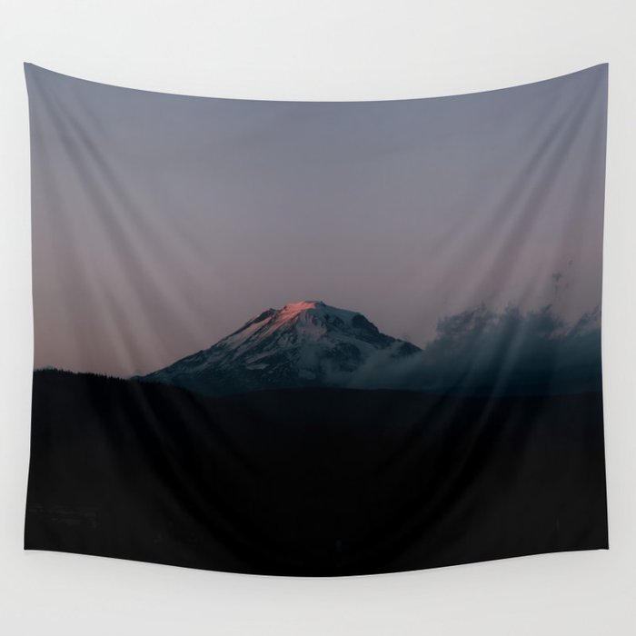 Last light on Mount Adams Wall Tapestry Gallery Image 4
