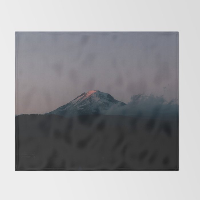 Last light on Mount Adams Throw Blanket Gallery Image 2