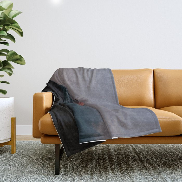 Last light on Mount Adams Throw Blanket Gallery Image 1