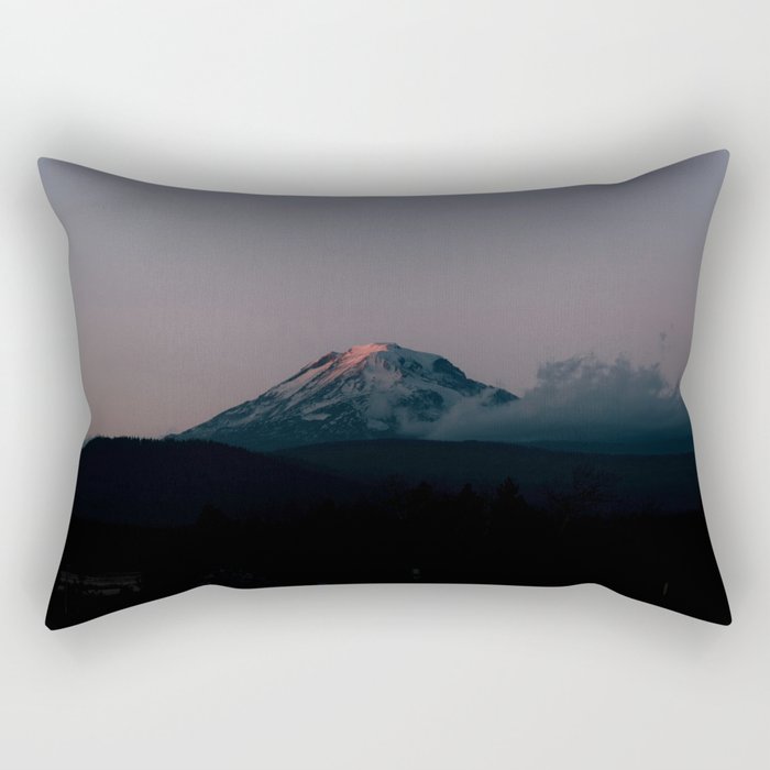 Last light on Mount Adams Rectangular Pillow Gallery Image 2
