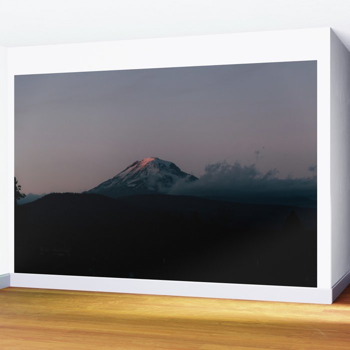 Last light on Mount Adams Wall Mural Gallery Image 2