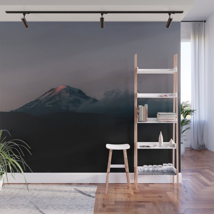 Last light on Mount Adams Wall Mural Gallery Image 1