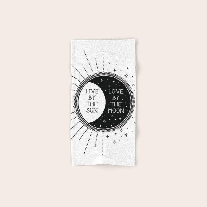 Live by the Sun Love by the Moon Bath Towel Gallery Image 1