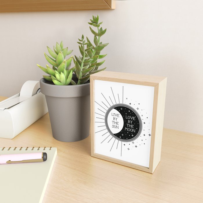 Live by the Sun Love by the Moon Mini Art Print Gallery Image 2