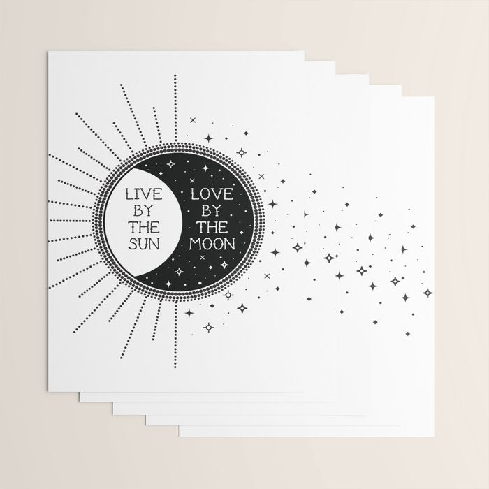 Live by the Sun Love by the Moon Wrapping Paper Gallery Image 3