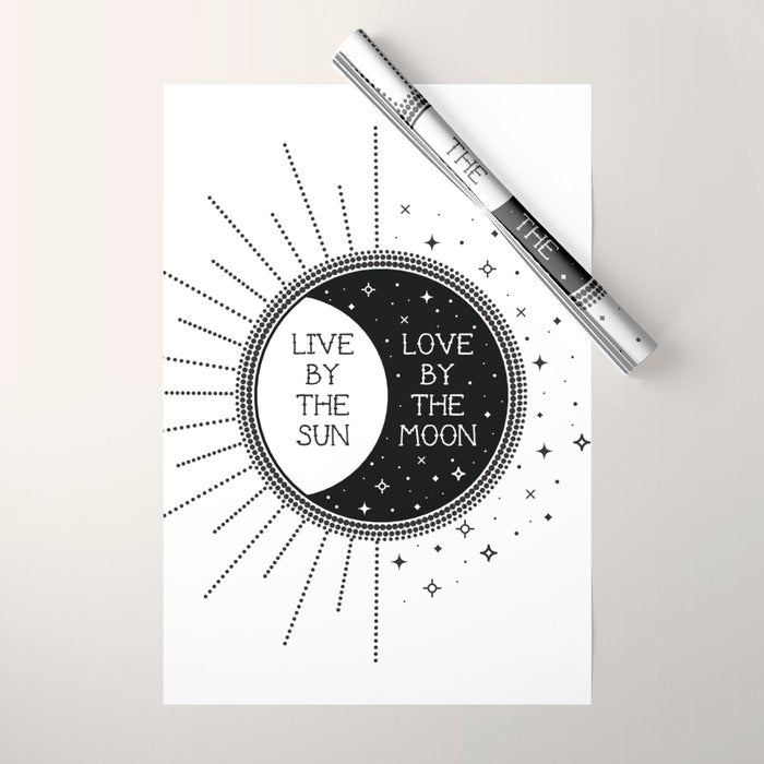 Live by the Sun Love by the Moon Wrapping Paper Gallery Image 1