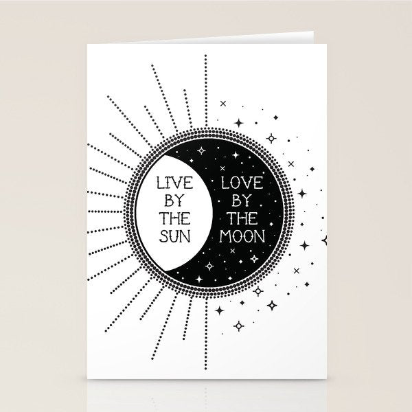 Live by the Sun Love by the Moon Stationery Card Gallery Image 2