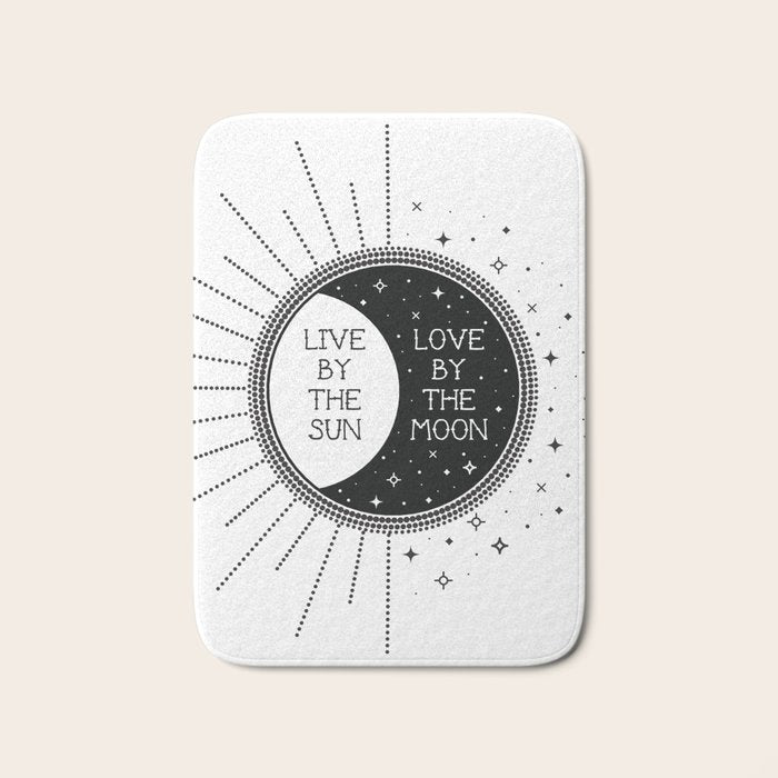 Live by the Sun Love by the Moon Bath Mat Gallery Image 1