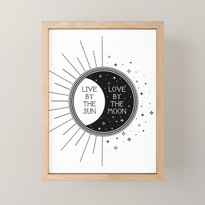 Live by the Sun Love by the Moon Mini Art Print Gallery Image 1