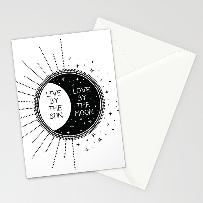 Live by the Sun Love by the Moon Stationery Card Gallery Image 2
