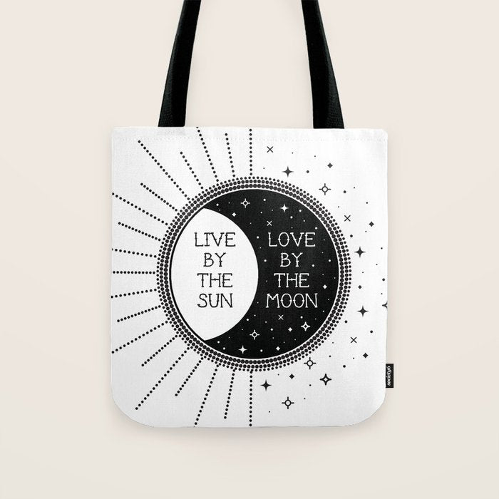 Live by the Sun Love by the Moon Tote Bag Gallery Image 1