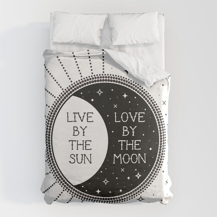 Live by the Sun Love by the Moon Duvet Cover Gallery Image 6
