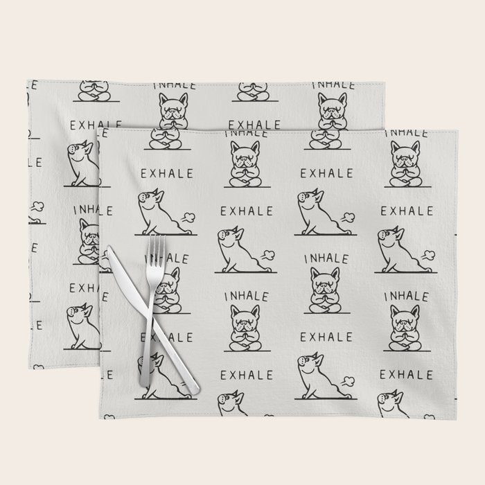 Inhale Exhale Frenchie Placemat Gallery Image 1