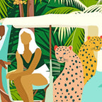 Rikshaw ride with Javan leopards in Bali | Tropical Nature Jungle Bohemian Wildlife Travel Coffee Mug Gallery Image 2