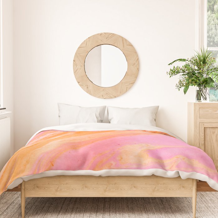 pink agate gemstone Duvet Cover Gallery Image 3