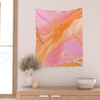 pink agate gemstone Wall Tapestry Gallery Image 2