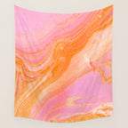 pink agate gemstone Wall Tapestry Gallery Image 4