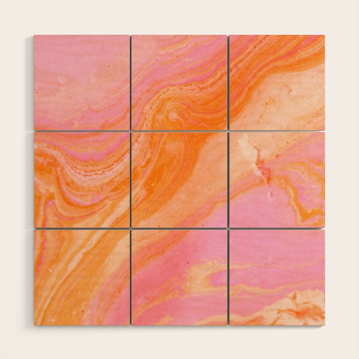pink agate gemstone Wood Wall Art Gallery Image 1