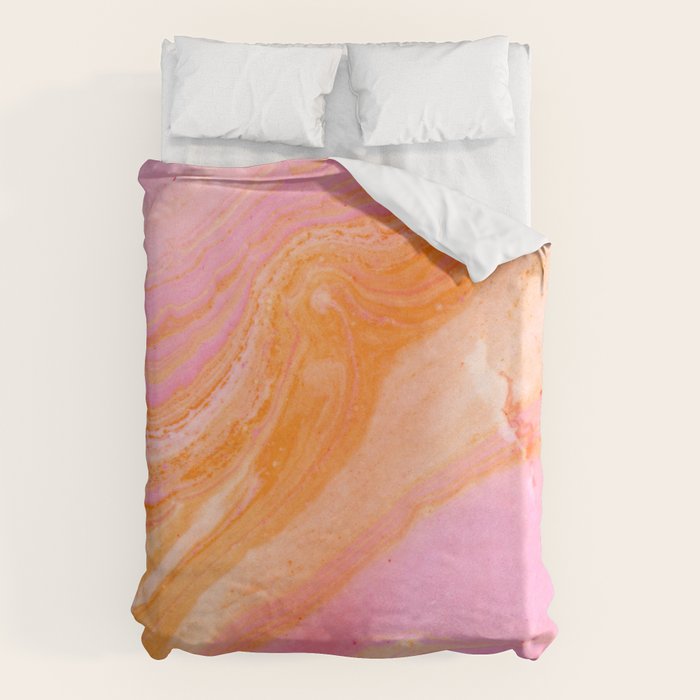 pink agate gemstone Duvet Cover Gallery Image 1