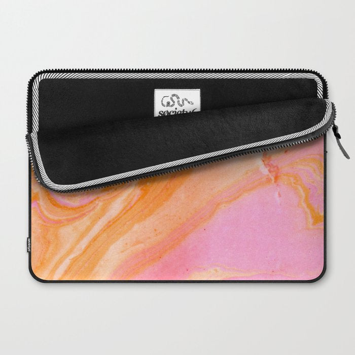 pink agate gemstone Laptop Sleeve Gallery Image 2