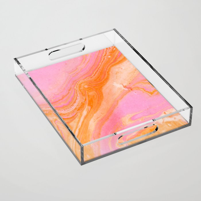 pink agate gemstone Acrylic Tray Gallery Image 1