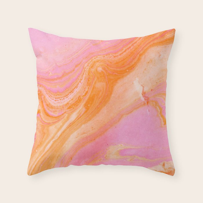 pink agate gemstone Throw Pillow Gallery Image 6