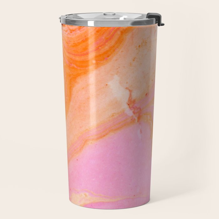 pink agate gemstone Travel Mug Gallery Image 2