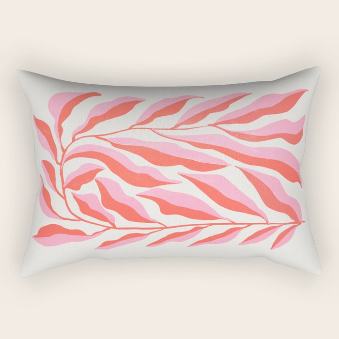 Ferns: Peach Matisse Edition Rectangular Pillow Gallery Image 1