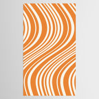 Wavy Stripes XLVI - Retro Orange Tablecloth Gallery Image 2
